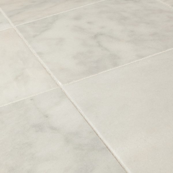 Turkish Carrara White Polished Marble Tiles - 12"x12"