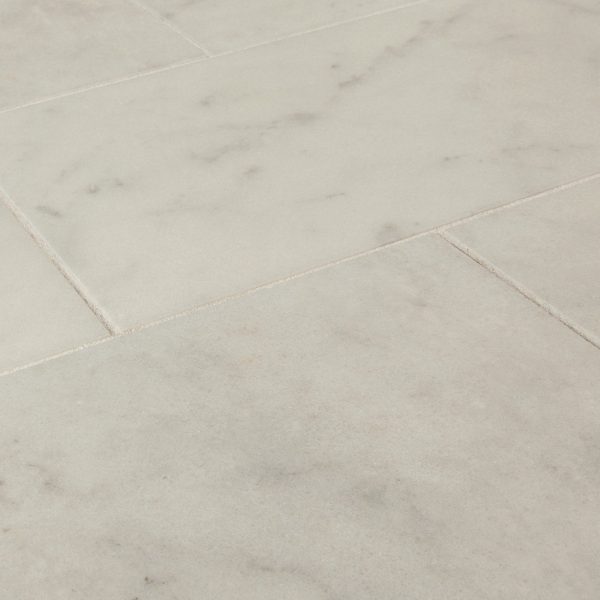 Turkish Carrara White Polished Marble Tiles - 12"x24"